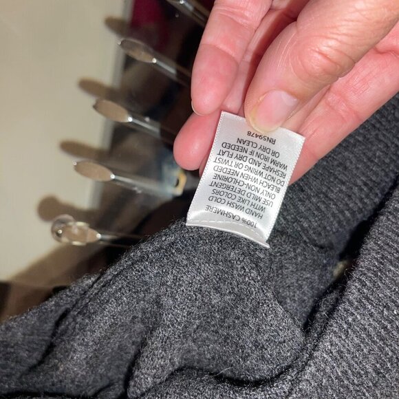 Paolo Mondo Mens Sweater Size XL Gray Argyle Crew Neck Preppy Pure Cashmere - Picture 5 of 7